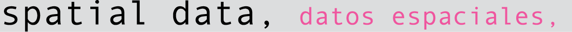 spatial data, datos espaciales, 