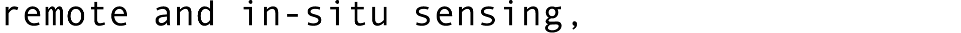 remote and in situ sensing, 